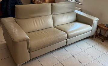 Lederen elektrische relax zetel, 75 à 100 cm, 200 à 250 cm, Banc droit, Comme neuf