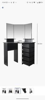 Make Up tafel, Ophalen, Gehele gezicht, Zwart, Zo goed als nieuw