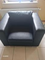 Fauteuil cuir noir, Enlèvement, Comme neuf, Cuir, Moderne