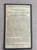 Soldaat Germonpre Mannekensvere gesneuveld Tienen 1914, Verzenden, Bidprentje