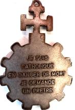 Oude medaille, Overige materialen, Gebruikt, Kruis of Symbool, Zilver