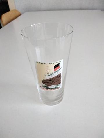 Oud glas Cie Générale Transatlantique/Le Havre-New York beschikbaar voor biedingen