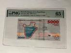 Burundi 5000 frank 2022 pmg 65, Ophalen of Verzenden, Burundi, Setje