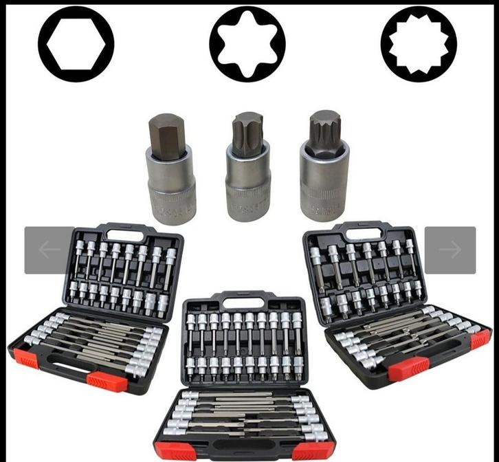 3 koffers alle torx inbus doppen sleutels, Auto diversen, Autogereedschap, Nieuw, Ophalen of Verzenden