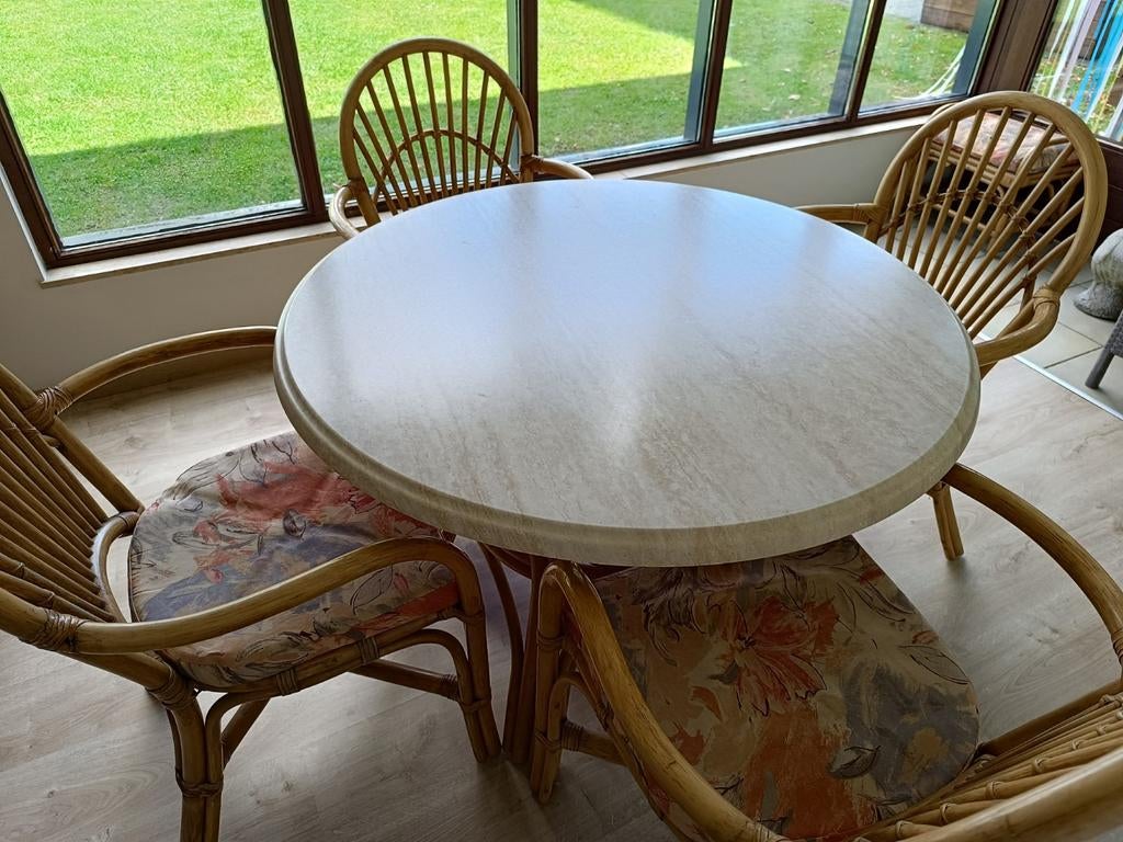 Set en rotin., Enlèvement, Comme neuf