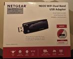 NETGEAR N600 WiFi Dual Band USB Adapter - als nieuw, Ophalen of Verzenden, Zo goed als nieuw, Netgear