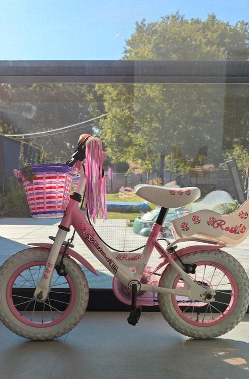 2 tot 5 jaar Volare meisjesfiets + zijwieltjes +accessoires, Fietsen en Brommers, Fietsen | Kinderfietsjes, Zo goed als nieuw