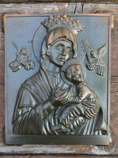 Icône antique la Mère de Dieu et des anges icône Marie 1930, Antiquités & Art, Antiquités | Objets religieux, Enlèvement ou Envoi
