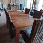 Teak tafel met stoelen, Huis en Inrichting, Ophalen, Gebruikt