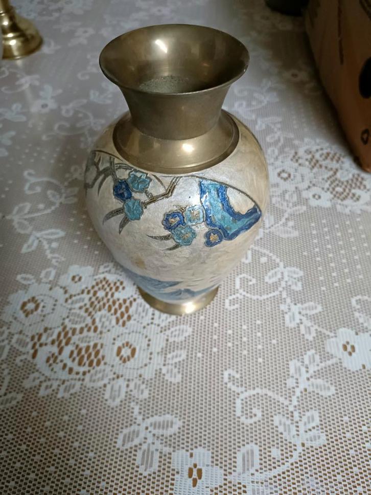 Retro Keramische Vaas – Tweekleurig, Antiek en Kunst, Antiek | Vazen, Ophalen