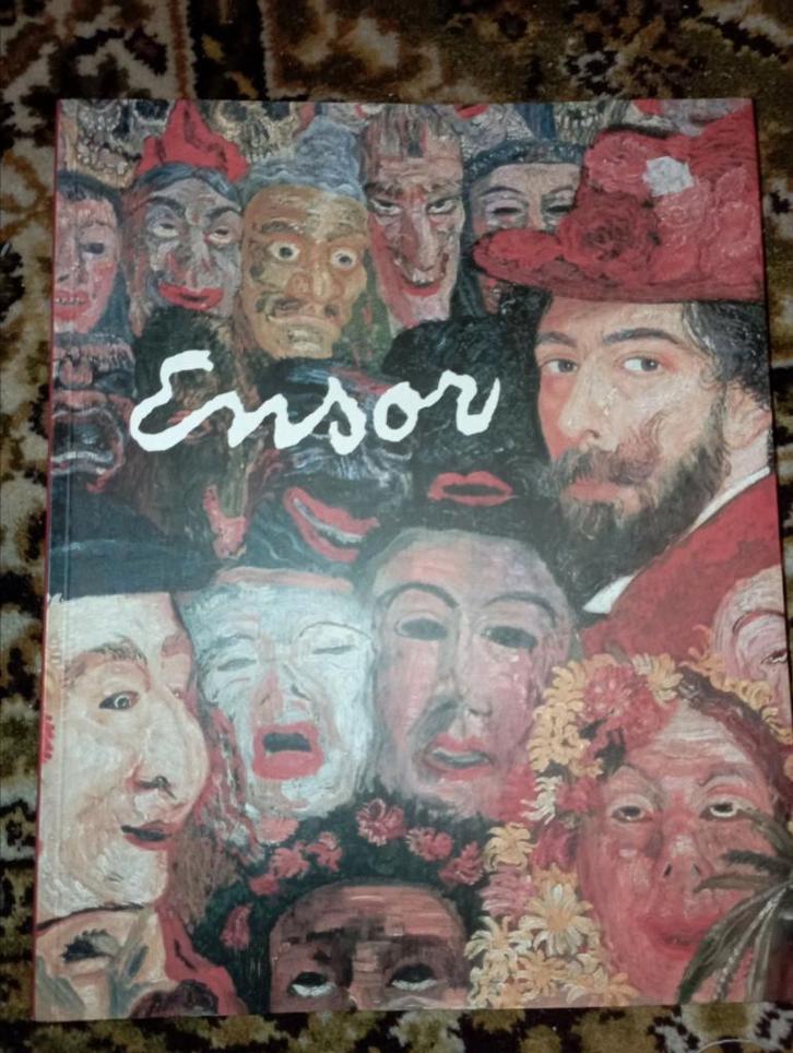 658) Ensor (engelstalig) boek/postzegels, Livres, Art & Culture | Arts plastiques, Comme neuf, Peinture et dessin, Enlèvement ou Envoi