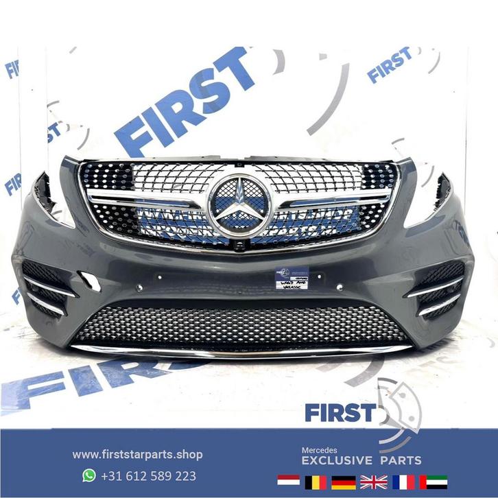 W447 VOORBUMPER V KLASSE AMG A4478851000 BUMPER COMPLEET ZWA, Auto-onderdelen, Carrosserie, Bumper, Mercedes-Benz, Voor, Gebruikt