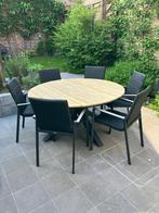 Bristol tuintafel (148cm diameter) met stoelen, Tuin en Terras, Tuintafels, Nieuw, Rond, Ophalen of Verzenden, Hout