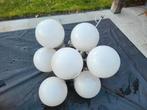 Vintage Hanglamp Chroom met Opaline Glas niet compleet, Huis en Inrichting, Ophalen, Glas