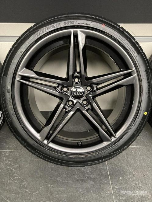 18” originele Audi A5 / S5 velgen + banden 5x112 8W0 601 025, Auto-onderdelen, Banden en Velgen, Banden en Velgen, Zomerbanden
