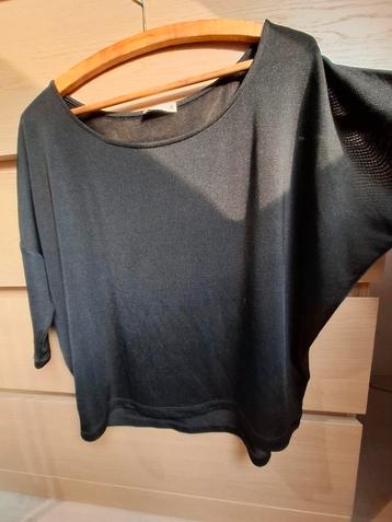 Supertrash 3/4 zwarte soepelvallende blouse Xs/S beschikbaar voor biedingen