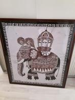 Batik doek in kader Sri Lanka, Huis en Inrichting, Woonaccessoires | Wanddecoraties, Zo goed als nieuw, Ophalen