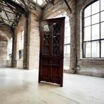 Vintage houten hoekkast./ vitrinekast, Huis en Inrichting, Kasten | Vitrinekasten, Ophalen of Verzenden