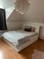 IKEA Brimmes bed maat 160 met boxspring en hoofdbord, Huis en Inrichting, Slaapkamer | Complete slaapkamers, Ophalen, Zo goed als nieuw
