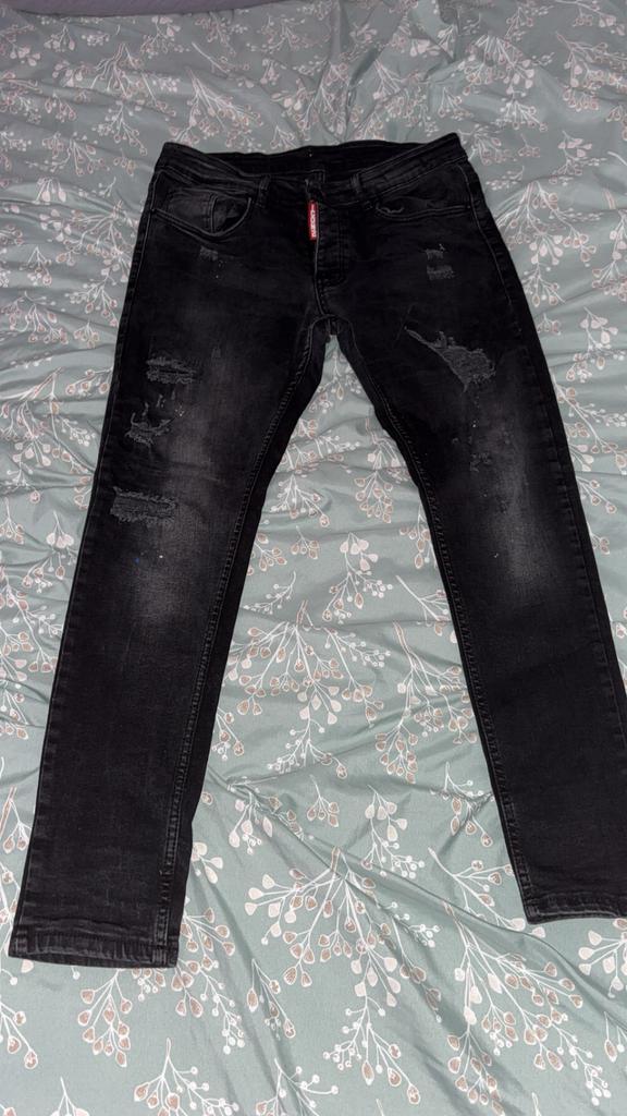 Jeans broek, Kleding | Heren, Spijkerbroeken en Jeans, Zo goed als nieuw, W33 - W34 (confectie 48/50), Zwart, Ophalen