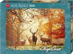 Heye puzzel Stags Magic Forest - 1000 stukjes, Hobby en Vrije tijd, Ophalen of Verzenden, 500 t/m 1500 stukjes, Zo goed als nieuw