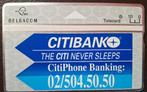 carte téléphone promotionnelle Citibank, Collections, Envoi