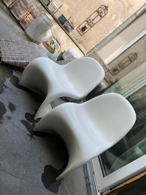 Herman Miller witte Fehlbaum art deco „PANTON” stoelen, Antiek en Kunst, Antiek | Meubels | Stoelen en Sofa's, Ophalen