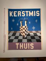 Ontwerp voor affiche ‘kerstmis thuis’ 1960, Antiek en Kunst, Kunst | Litho's en Zeefdrukken, Ophalen of Verzenden