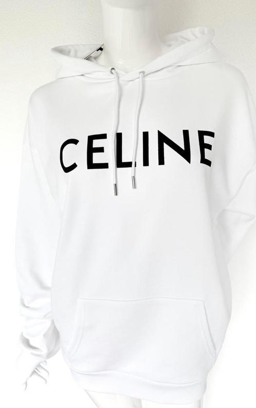 CELINE LOGO HOODIE MAAT L, UNI ( NEW €883,95) ORIGINEEL, Kleding | Heren, Truien en Vesten, Nieuw, Maat 52/54 (L), Wit, Ophalen of Verzenden