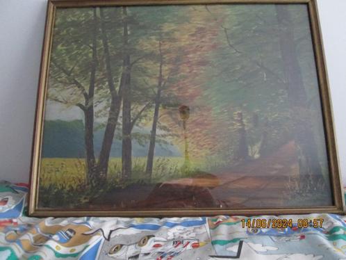 Cadre. Peinture sur bois., Antiek en Kunst, Kunst | Schilderijen | Klassiek, Ophalen