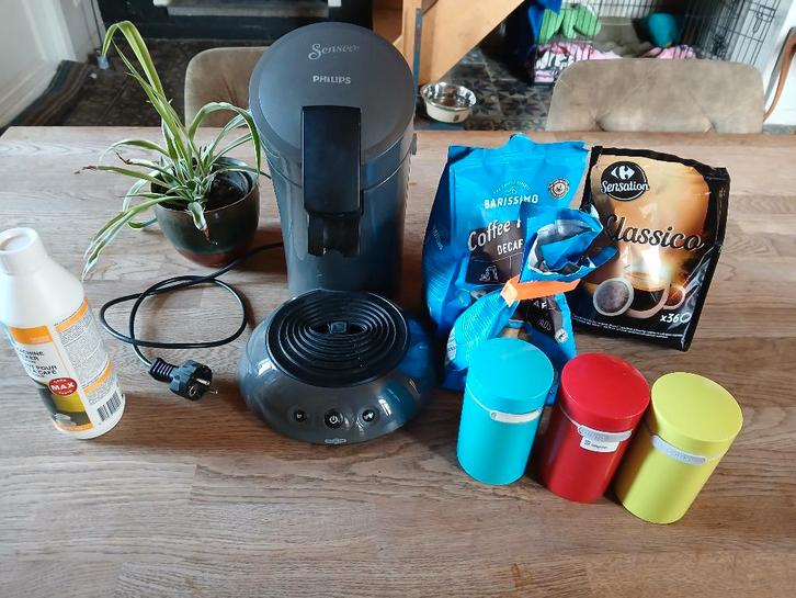Philips Senseo Eco-model HD6552/38 Donker grijs, Elektronische apparatuur, Koffiezetapparaten, Zo goed als nieuw, Koffiepads en cups