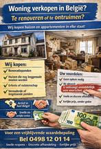 Huis te koop? Renovatieproject te koop? Onmiddelijk antwoord, Immo, Maisons à vendre