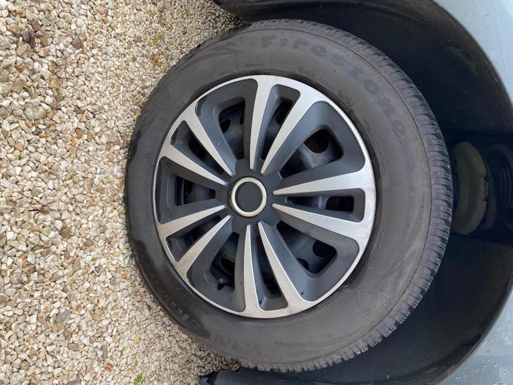 Set 4 winterbanden 195/65 R15 met velgen 4x108 195 65 15, Auto-onderdelen, Banden en Velgen, Velg(en), Winterbanden, 15 inch, 195 mm