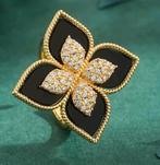 Klaverring, Handtassen en Accessoires, Ringen, Ophalen of Verzenden, Zwart, Goud