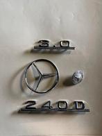 chrome logos + 2 wieldoppen Oldtimer Mercedes jaren 60'/80', Auto-onderdelen, Ophalen of Verzenden, Gebruikt, Mercedes-Benz