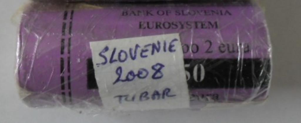 Rouleau 25 X 2 euro 2008  commémo Slovénie Primoz Trubar., Timbres & Monnaies, Monnaies | Europe | Monnaies euro, Monnaie en vrac