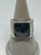 Zilveren herenring van echte zilver 925 Maat 23,5, Handtassen en Accessoires, Ringen, 20 of groter, Zwart, Heer, Nieuw