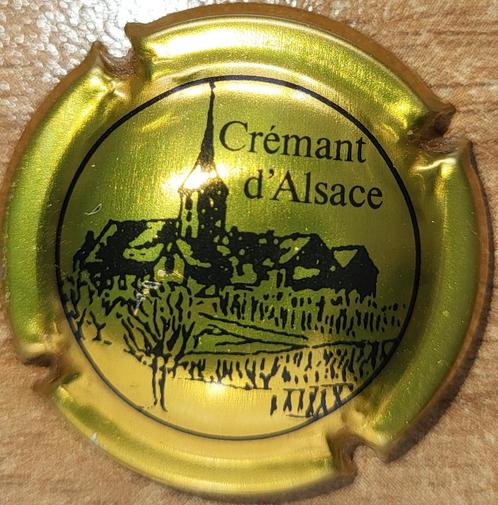 Capsule Crémant Alsace de VIGNERONS or foncé & noir nr 53, Collections, Vins, Neuf, Vin blanc, France, Enlèvement ou Envoi
