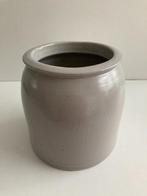 Antieke grote mosterd pot of bewaarpot in grijs aardewerk, Antiek en Kunst, Antiek | Keramiek en Aardewerk, Ophalen of Verzenden