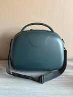 Donkergroene beautycase, Handtassen en Accessoires, Beautycases, Ophalen, Met spiegeltje(s), Zo goed als nieuw, Hardcase
