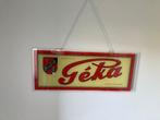 Glasgeschilderd reklamepaneel  "Géka", Ophalen, Zo goed als nieuw, Reclamebord