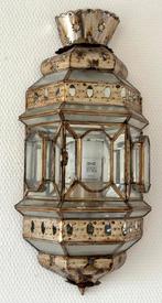 Rares Anciennes Appliques en Métal & Verre 1950, Enlèvement ou Envoi