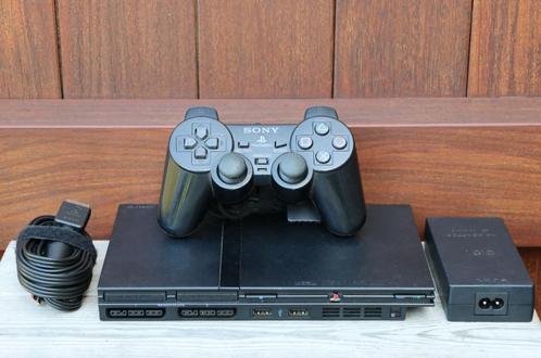 Sony Playstation 2 + controller (Compleet), Games en Spelcomputers, Spelcomputers | Sony PlayStation 2, Zo goed als nieuw, Slim