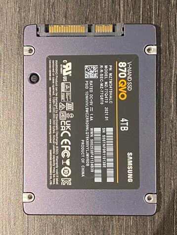 SSD Samsung 870 QVO 4TB (sata) beschikbaar voor biedingen