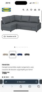Canapé IKEA FRIHETEN, Bois, 150 cm ou plus, Banc d'angle, Trois personnes