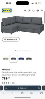 Canapé IKEA FRIHETEN, Bois, 150 cm ou plus, Banc d'angle, Trois personnes