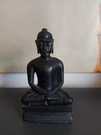 Bouddha +-1950,15 cm bois foncé lourd, Antiquités & Art, Art | Sculptures & Bois, Enlèvement ou Envoi