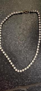 Halsketting, kort met strass, Ophalen of Verzenden, Zo goed als nieuw, Met strass