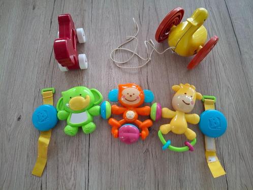 babyspeeltjes 3 stuks, Kinderen en Baby's, Speelgoed | Babyspeelgoed, Gebruikt, Babygym, Met geluid, Met wieltjes, Ophalen