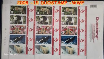 2008 -15 DUOSTAMP -WWF., Envoi, Non oblitéré, Non oblitéré, Autre